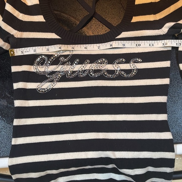 Guess stripe blouse Sz XS - Picture 4 of 9